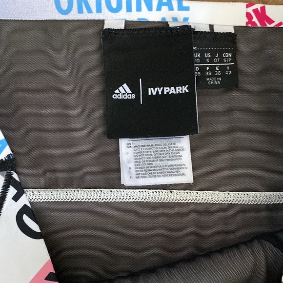 Adidas X /Ivy Park! high rise ski tag legging/tight multi coloured prints Small - Picture 6 of 17
